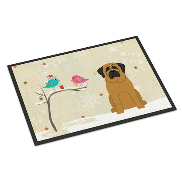 Carolines Treasures Christmas Presents Between Friends Mastiff Indoor or Outdoor Mat, 24 x 0.25 x 36 in. BB2490JMAT - main